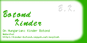 botond kinder business card